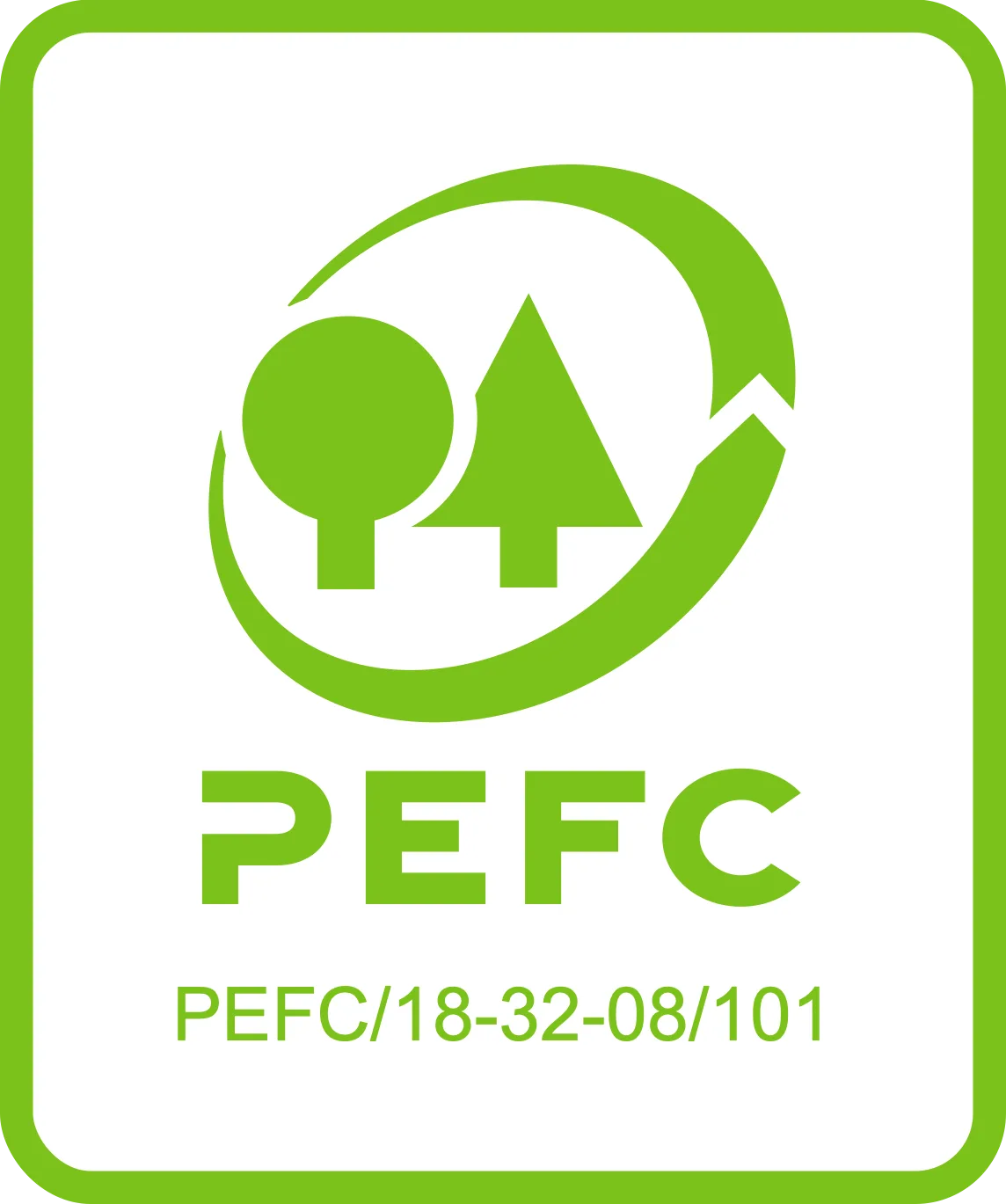 pefc label pefc18 32 08101 con cornice